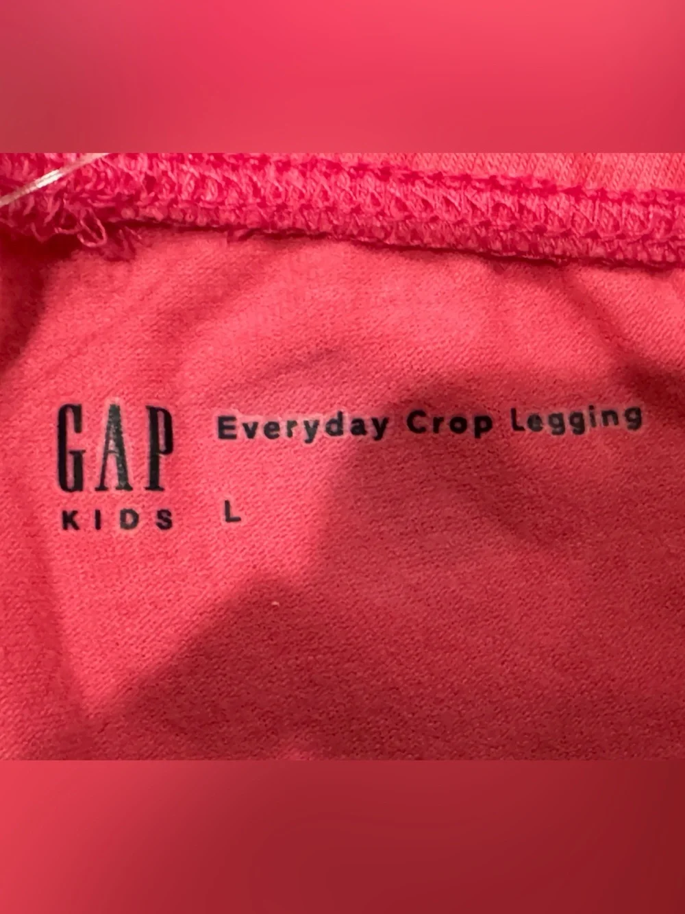 GAP Pink Leggings with White Lightning Bolts